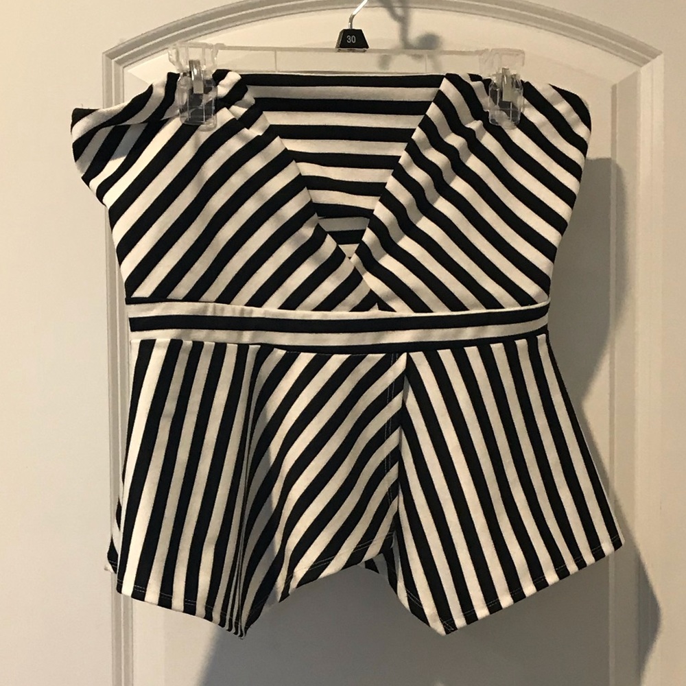 Peek-A-Boo Strapless Top